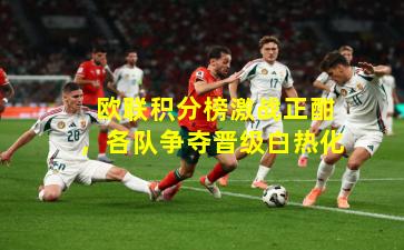 欧联积分榜激战正酣,各队争夺晋级白热化
